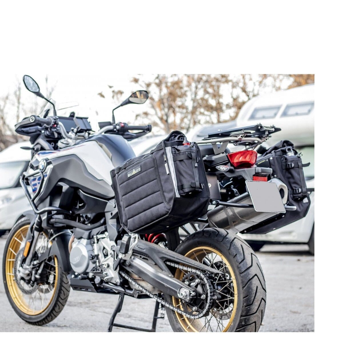 Maletas Xtremada Soft Bumot para BMW F850GS, R1200GS LC/Adv y R12500GS Adv. con Soporte Original BMW - Cursos Moto Trail